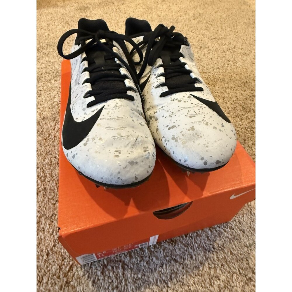 Nike Zoom Rival S 9.5Track Field Sprint Spike Racing Shoe -Black White -Women 11 - Picture 4 of 7